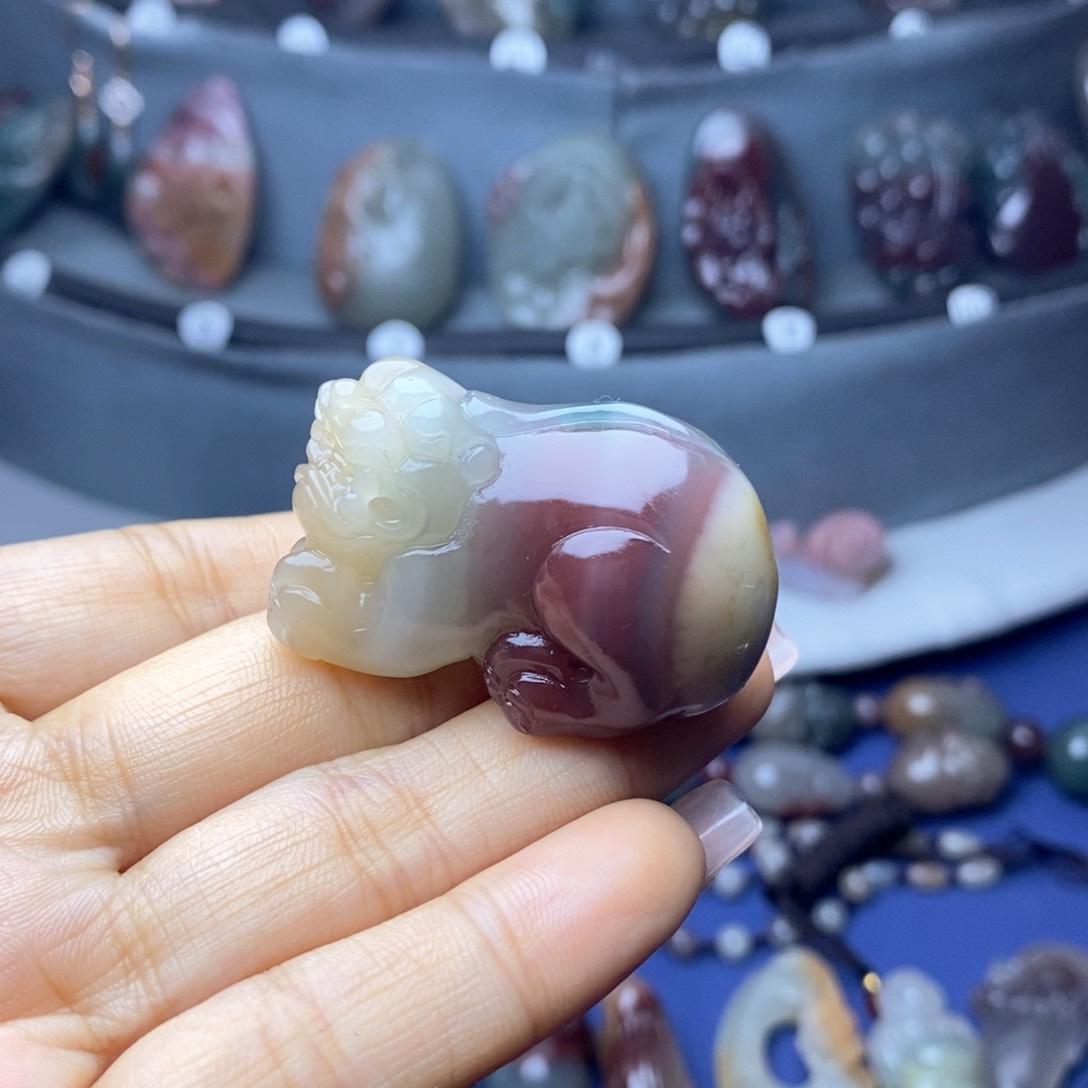 玛瑙/玉髓吊坠(不含链)未镶嵌庞*