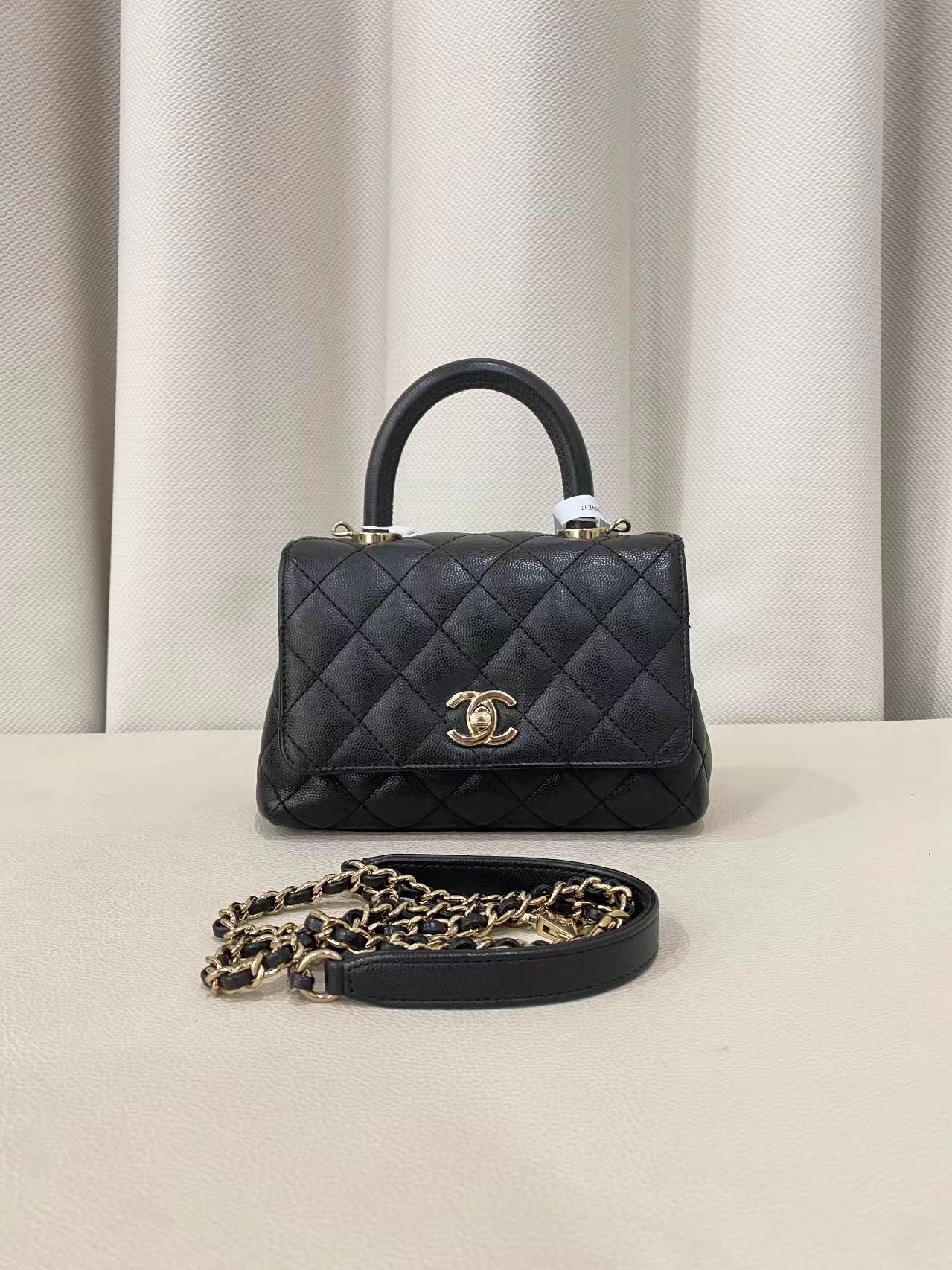 99新 Chanel/香奈儿 coco handle mini黑手柄包/优品