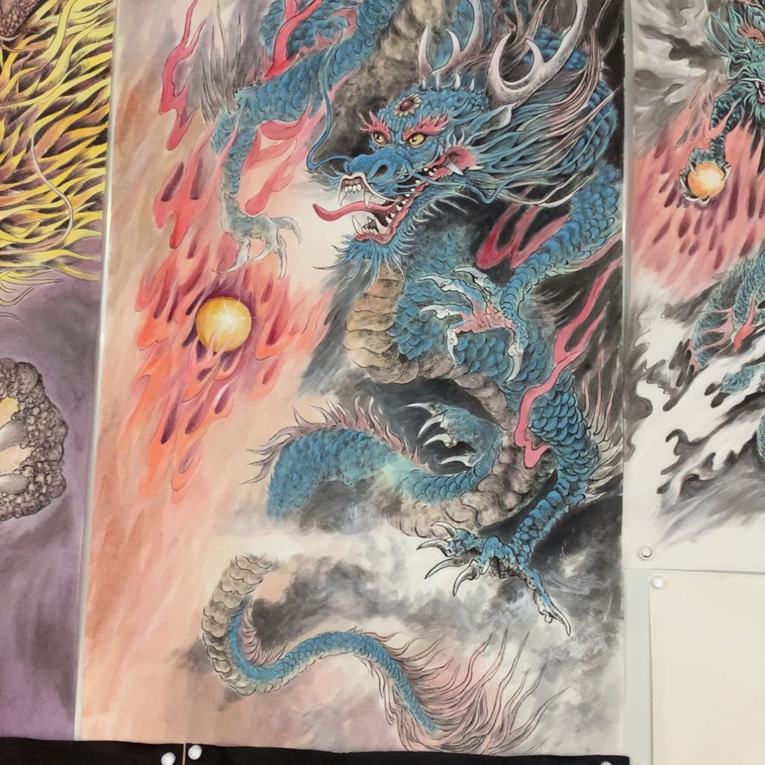 国画老*福利作品手绘青龙
