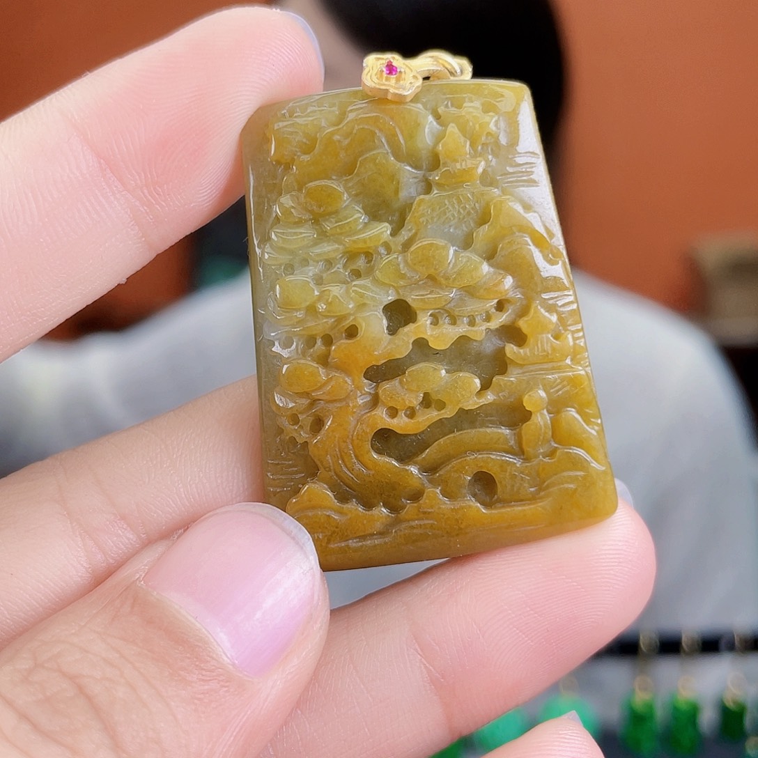 翡翠未镶嵌耳饰饰品