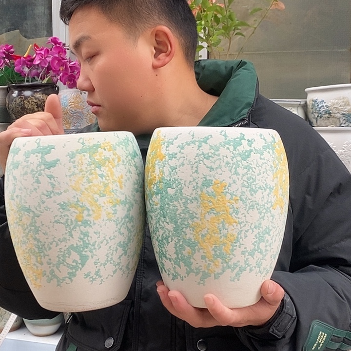 花盆紫砂口15高22福利俩个