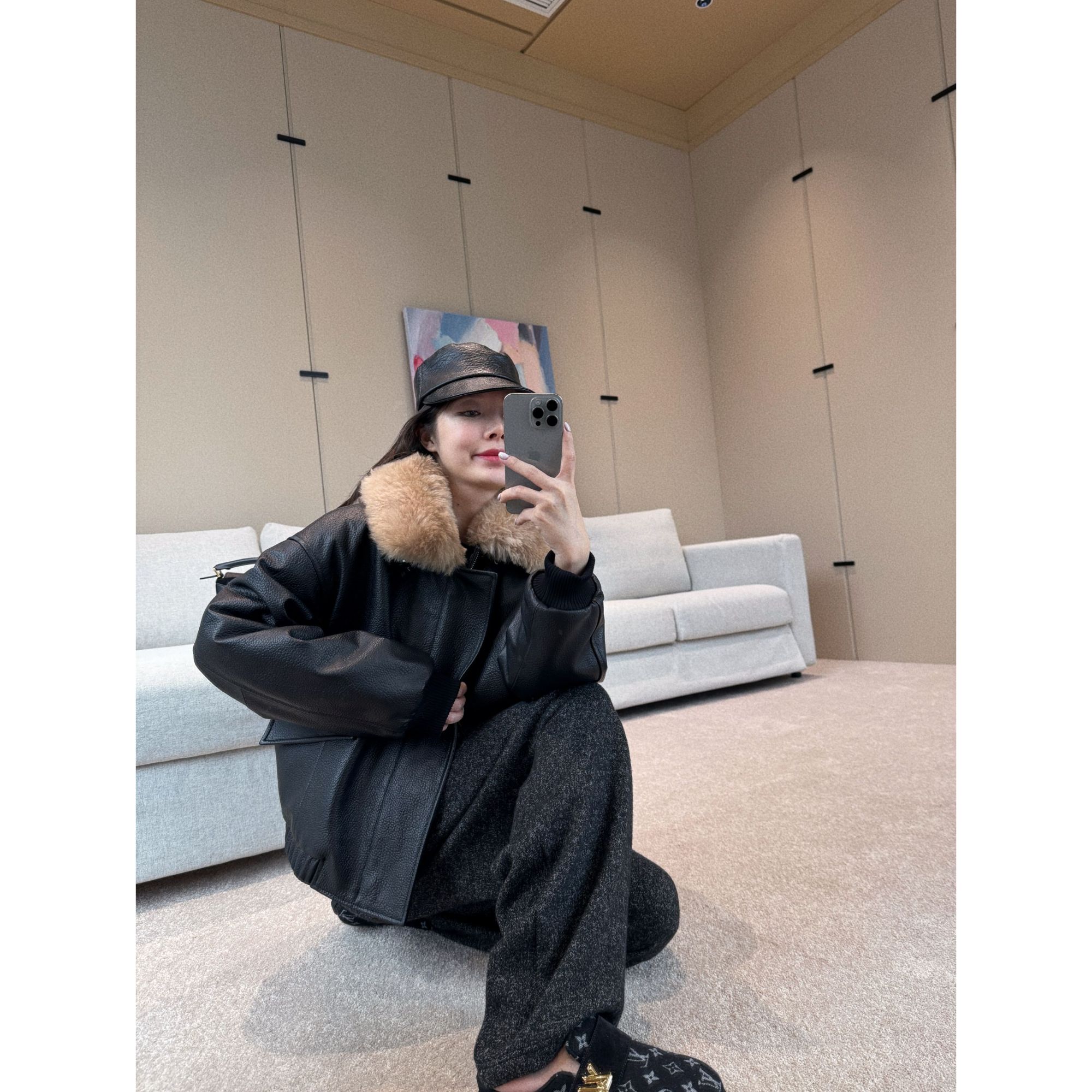 BETTER JOELAY-【钢铁小新】时尚极简风时尚百搭皮草FGDFS-LY0069