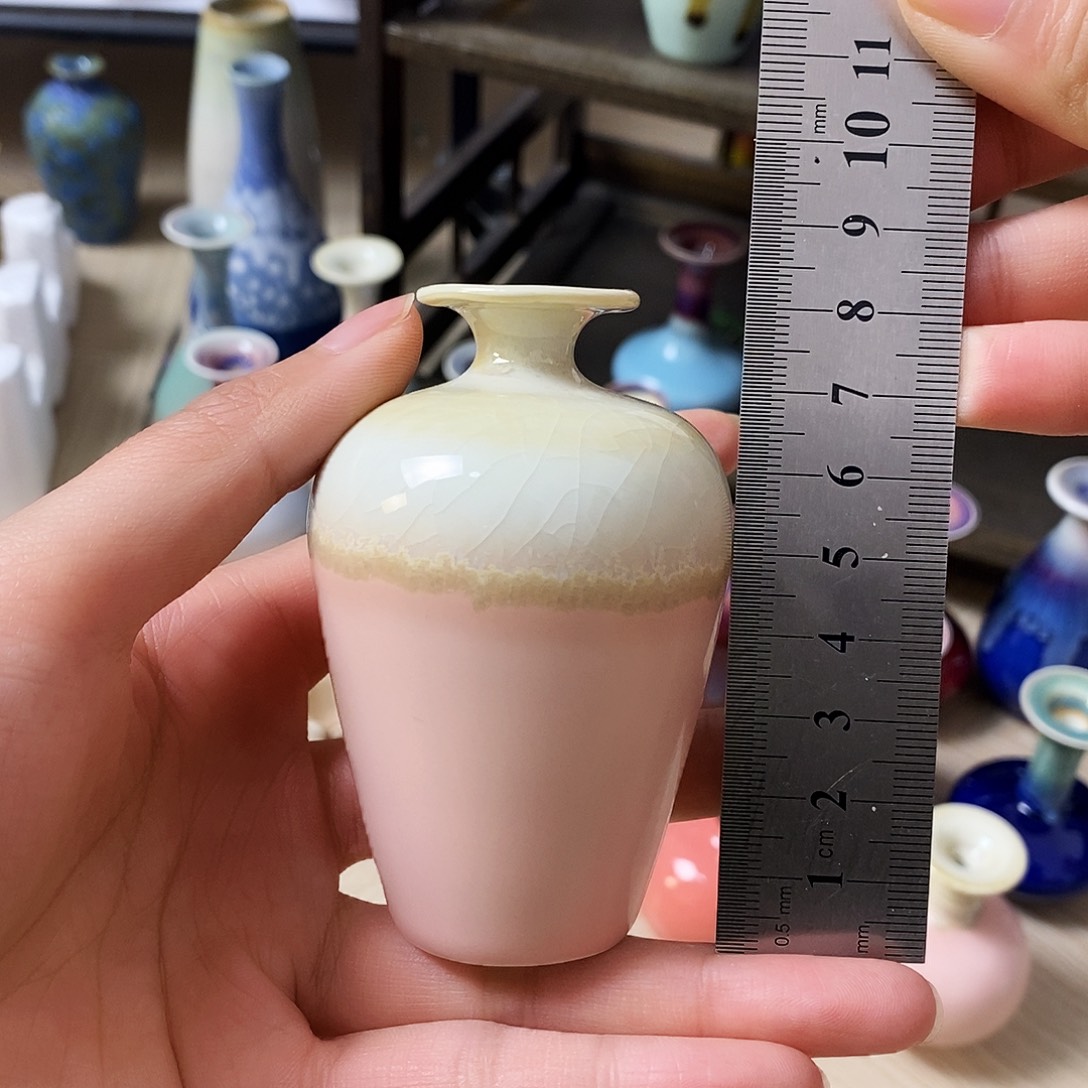 摆件景德镇高温陶瓷小花瓶