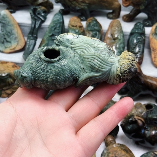 岫岩河磨玉（透闪石质玉）把件未镶嵌