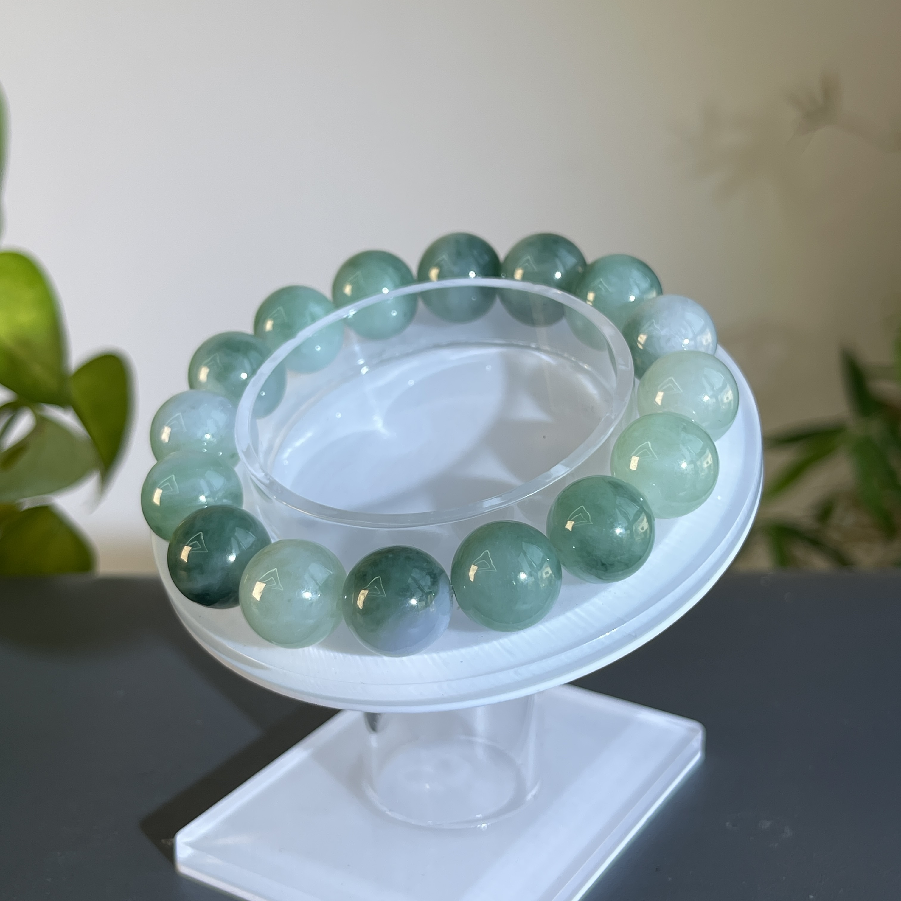 JTB12-161 天然缅甸A货翡翠 翡翠手串