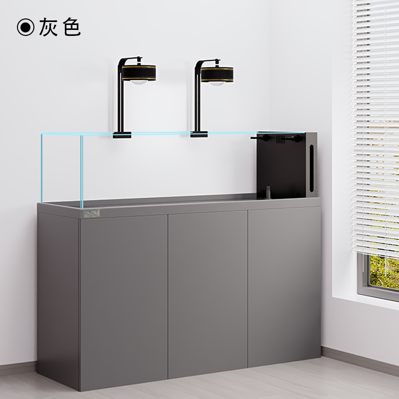 溪流金晶五线溢流底滤干湿分离定制鱼缸鱼缸造景