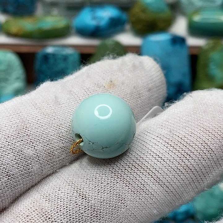 绿松石未镶嵌天然原矿 地大质检