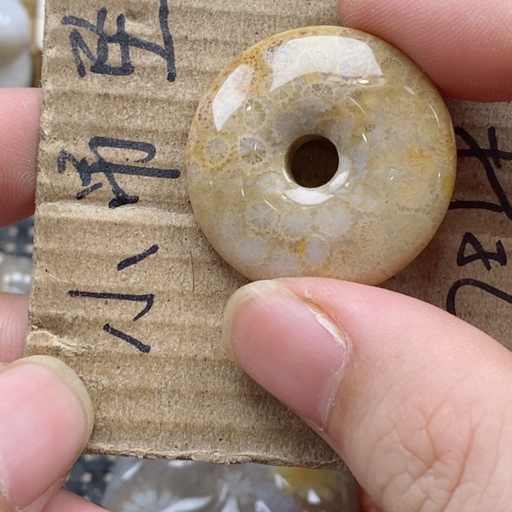 颈饰未镶嵌硅化珊瑚（珊瑚玉）别****星