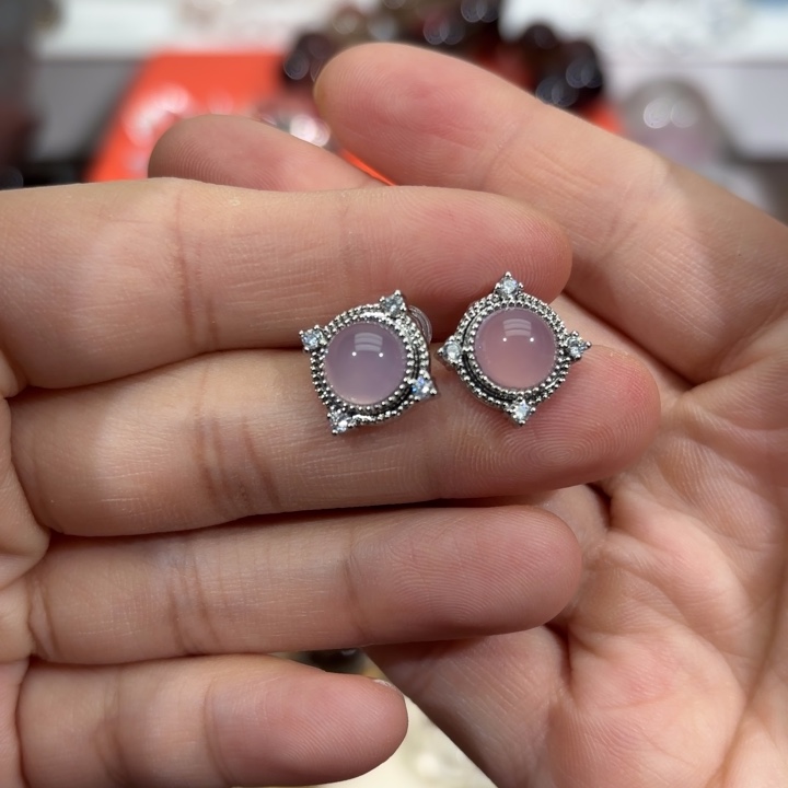 未镶嵌手链水晶耳钉