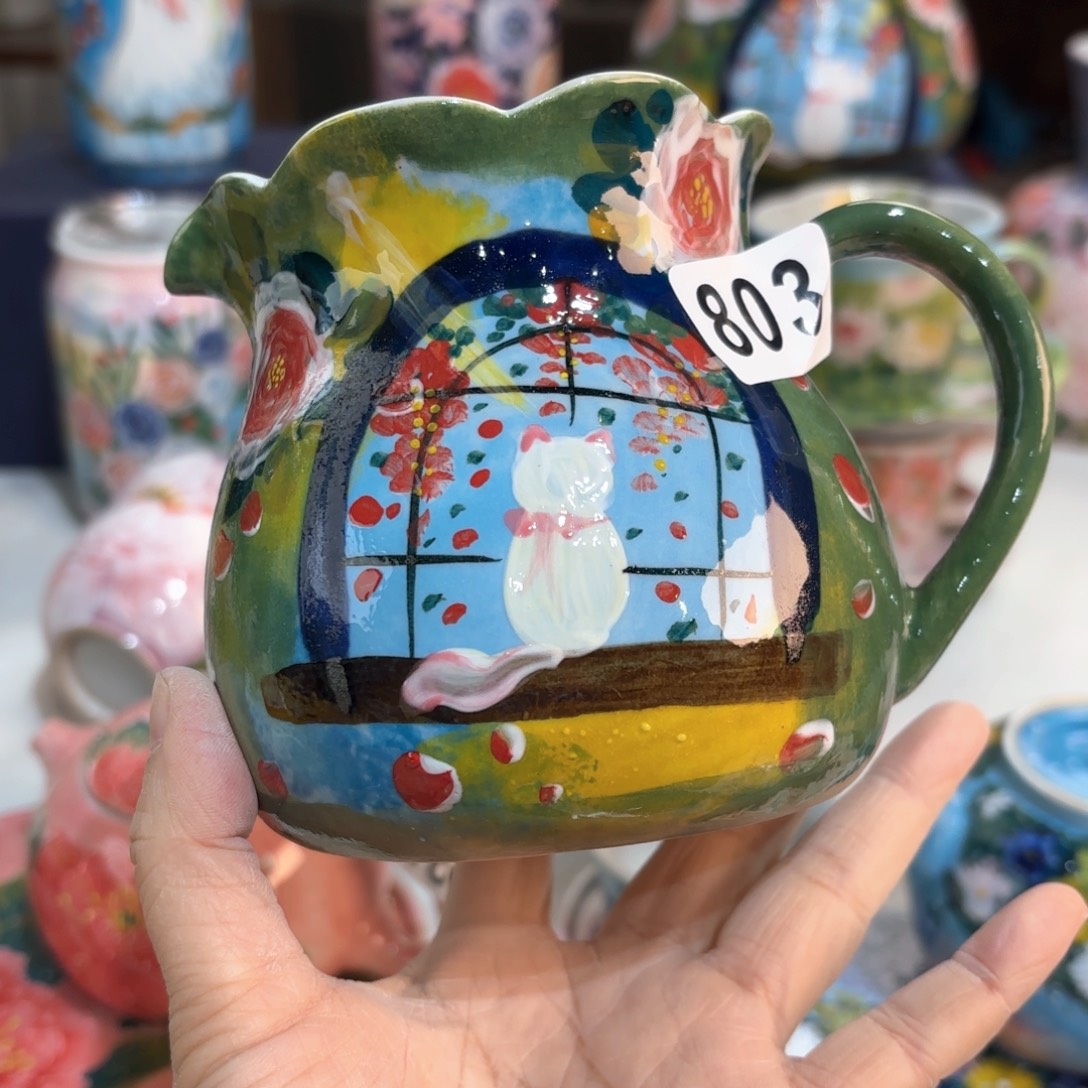 景德镇手绘高温釉下彩陶瓷茶具