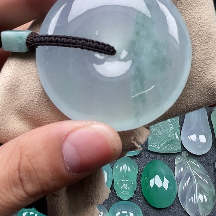 可**i平安扣，带花色，微绵，