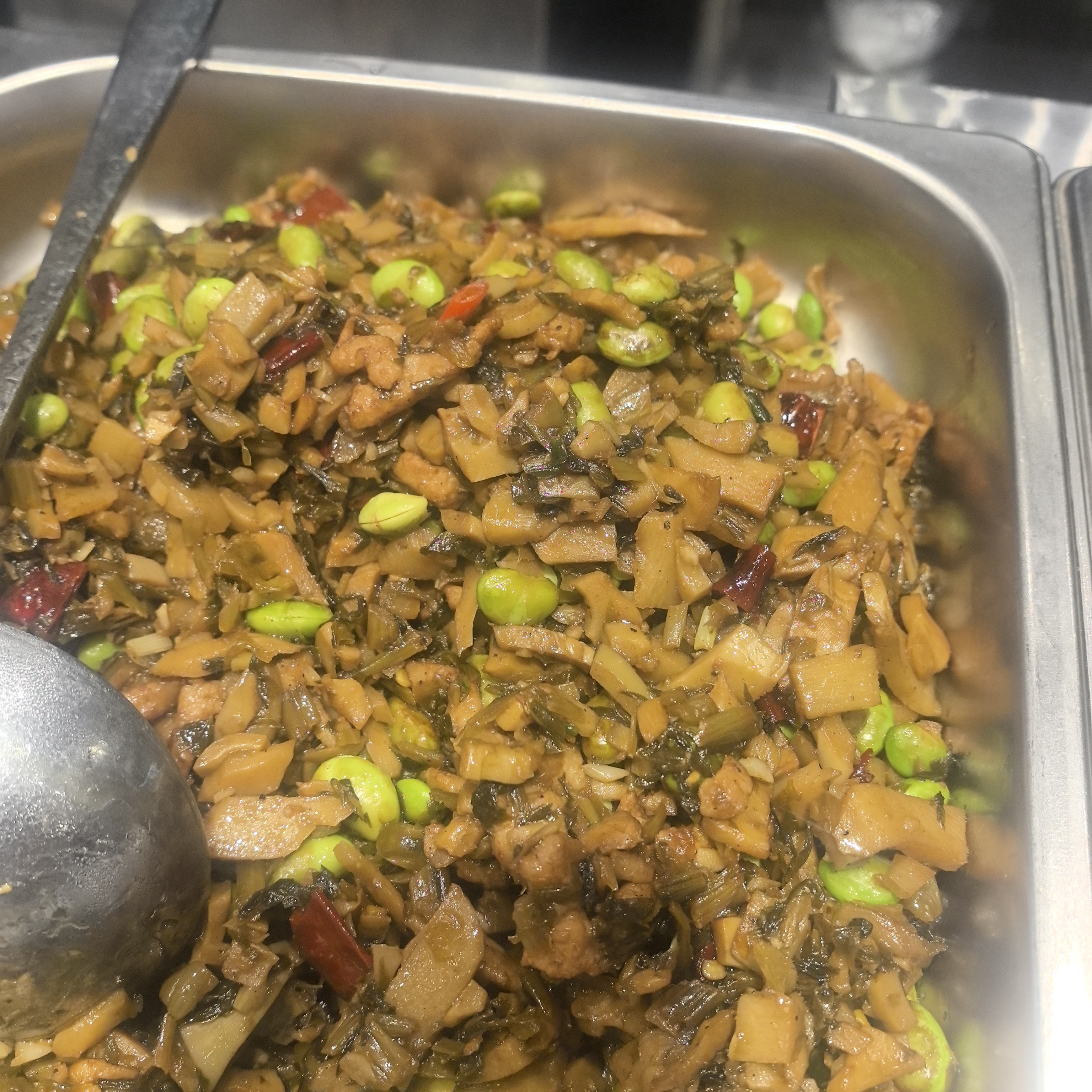 高菜毛豆米肉丝10元一份