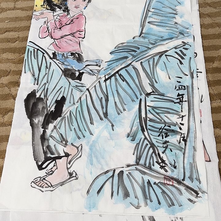 国画花鸟的翅膀和翅膀都是白色的