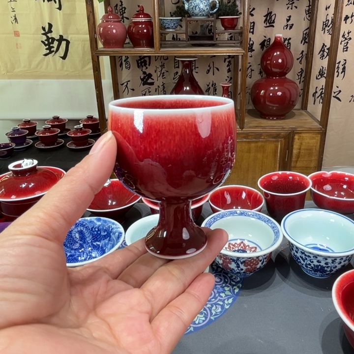 景德镇浅行窑红酒杯