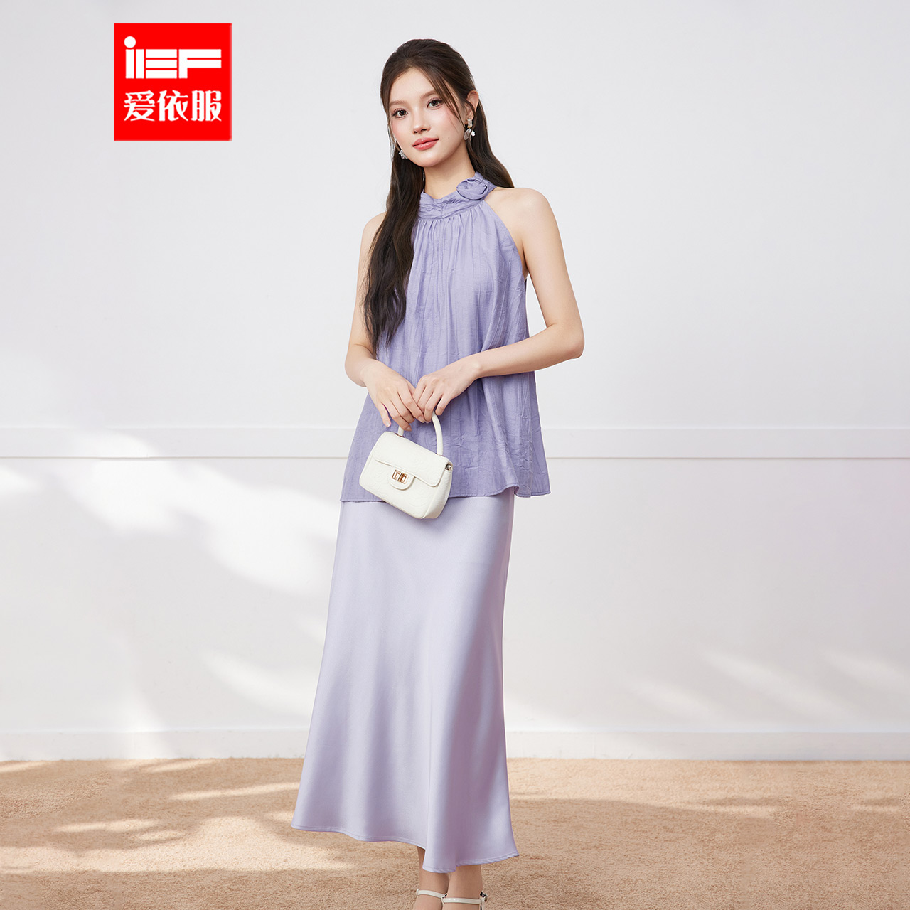 IEF/爱依服2025夏季新款法式小众轻奢气质无袖甜辣风时尚套装