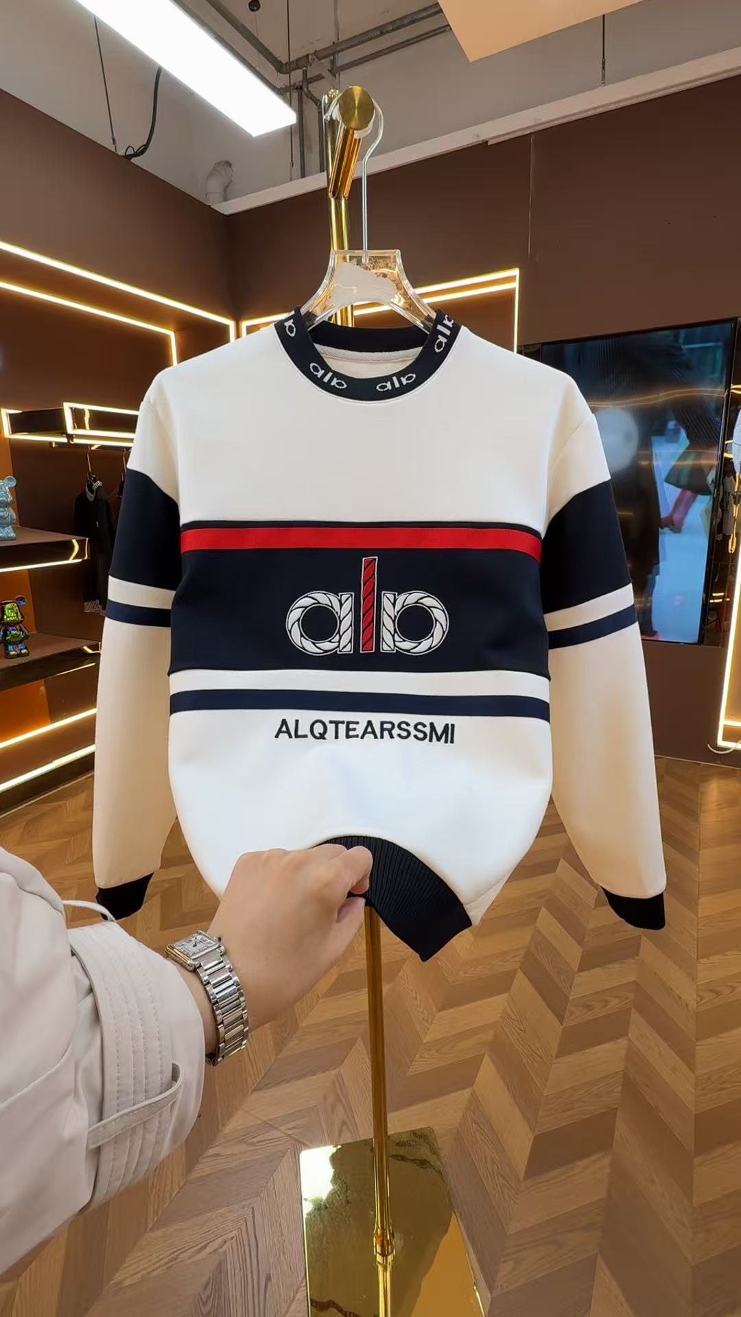 【断码清仓】2025冬季男士拼色長袖刺耐磨百搭重工卫衣071款