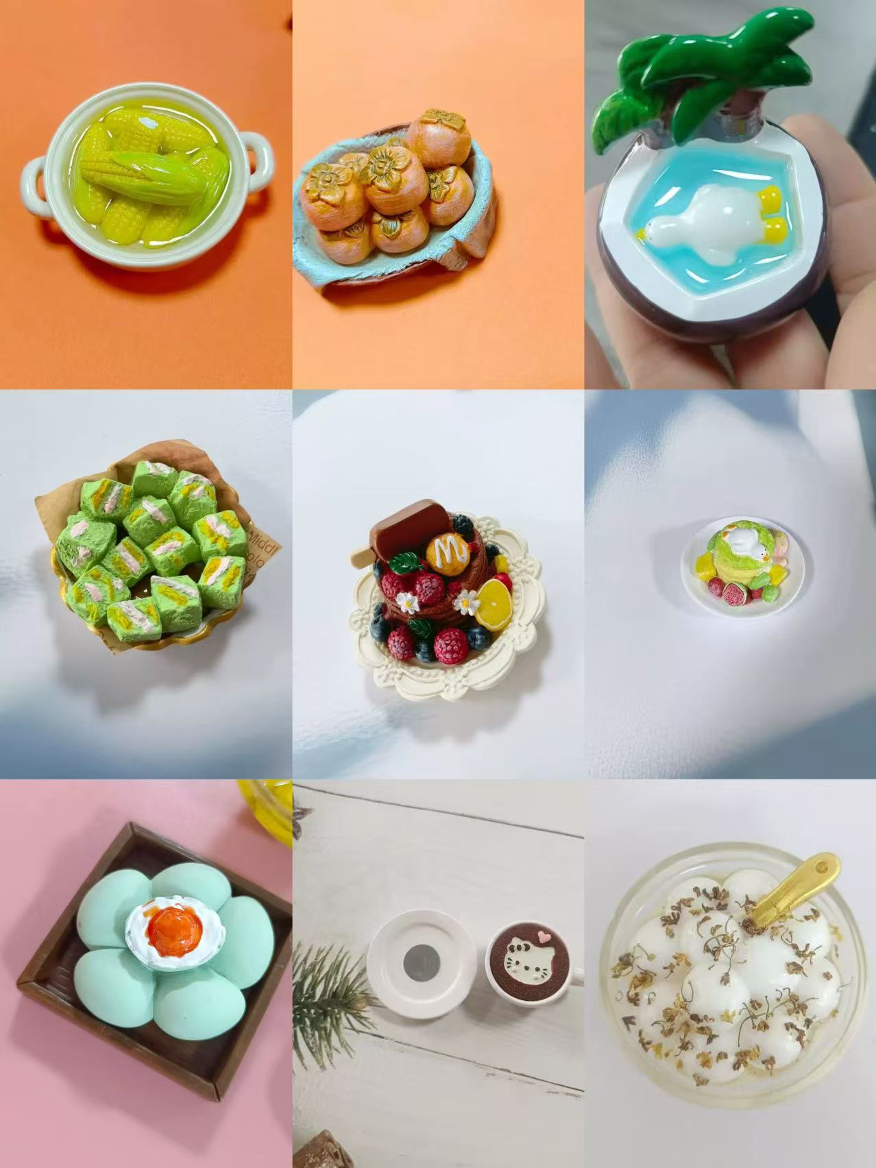 【一组一拍】创意立体磁吸冰箱贴蔬菜水果食物造型食玩装饰贴