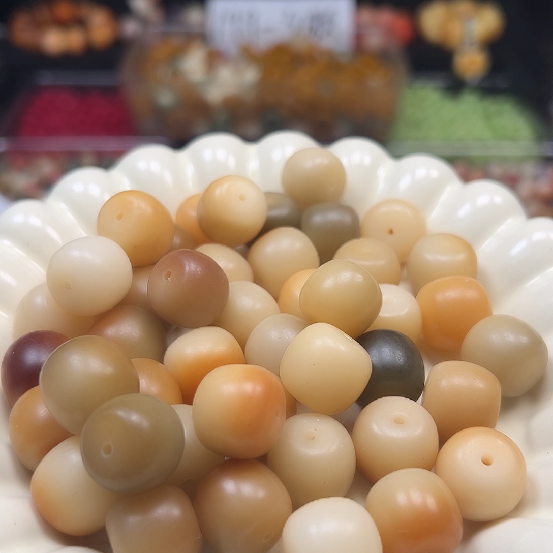 手串菩提根/象牙果微瑕卡16老料敦煌桶15颗