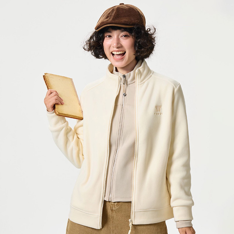 绒磨磨情侣外套立领拉链衫长绒加厚奥利绒保暖休闲外套532/532-1