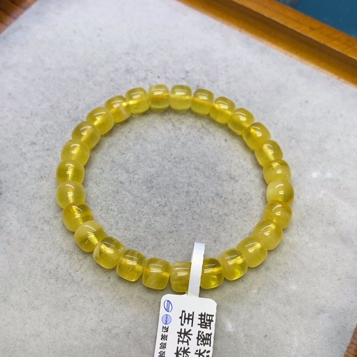 蜜蜡裸石未镶嵌手串