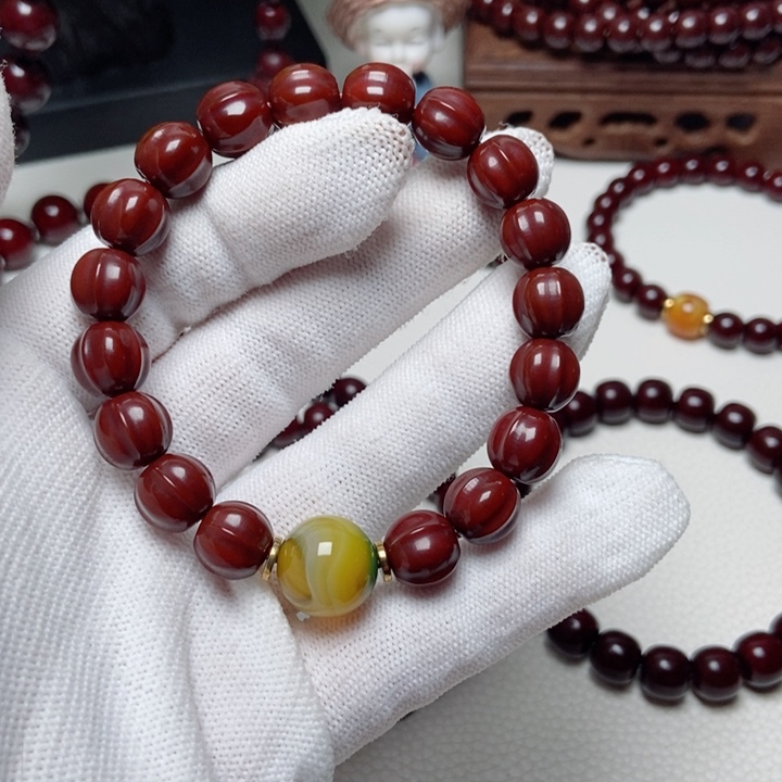 核桃手串/手链强***我猴头玉华串