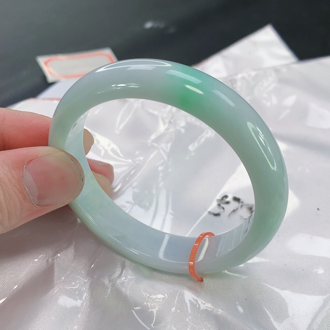 翡翠手镯未镶嵌085缅甸天然翡翠A货