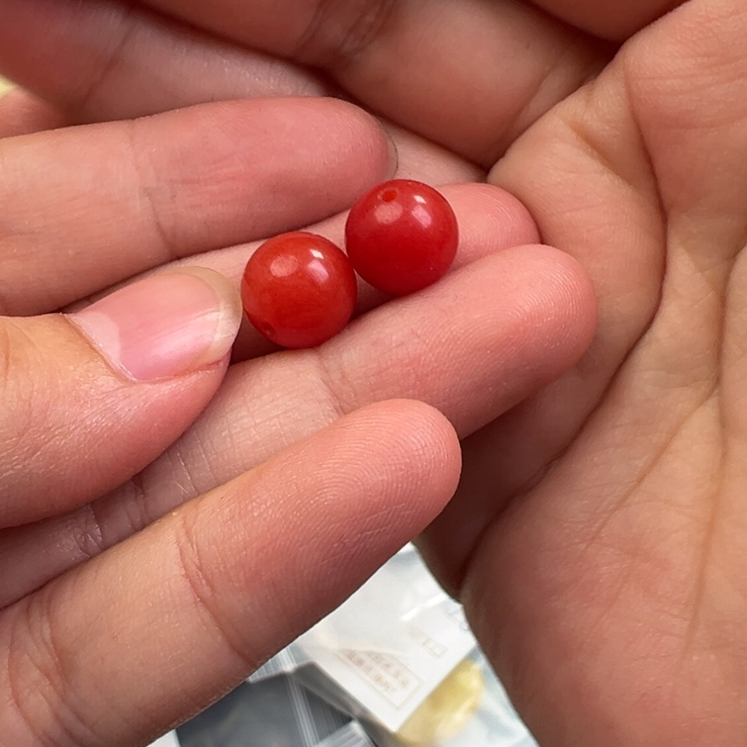 琥珀手链未镶嵌直切