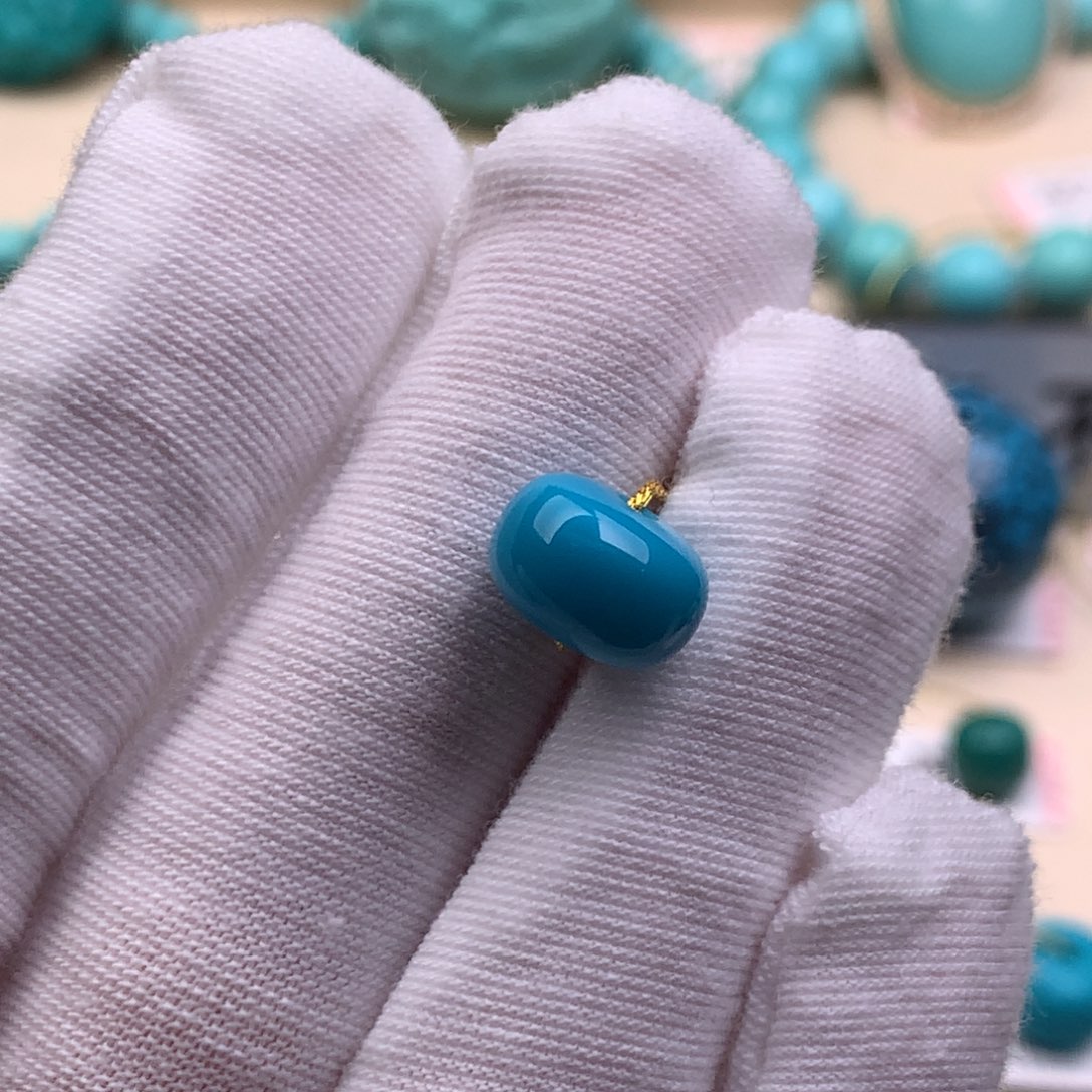 未镶嵌绿松石珠宝奇石10.7×7.2