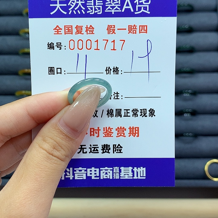 翡翠戒指未镶嵌      1717
