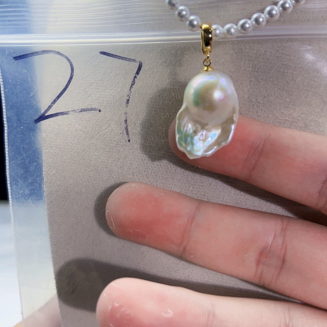 颈饰合金淡水珍珠