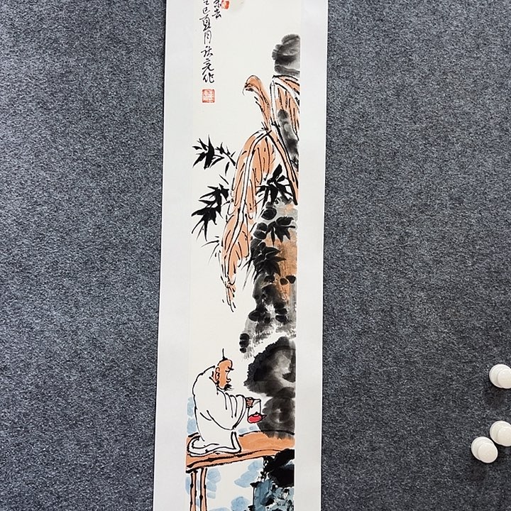 国画知鱼之乐纯手绘
