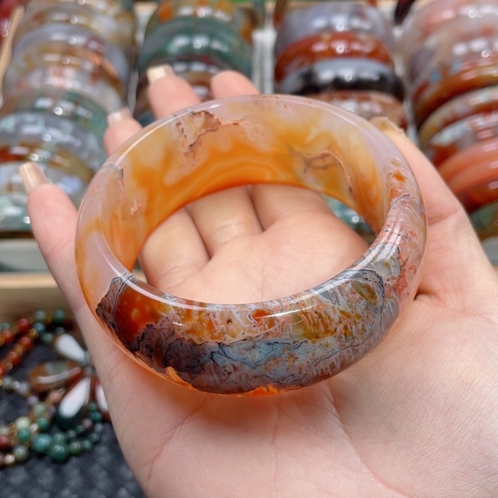 【闪购商品】玛瑙/玉髓手镯未镶嵌王*霞64