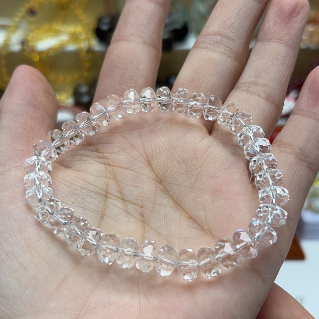 非金属车轮切面白8手串