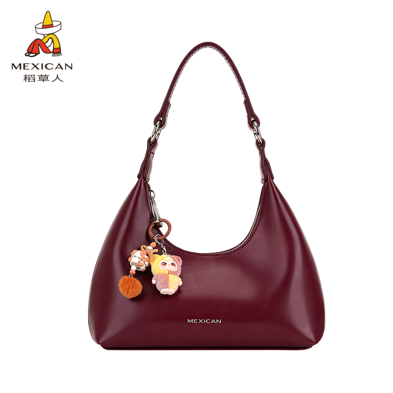 稻草人25年新款女士月牙包简约潮流单肩包时尚斜挎包轻奢