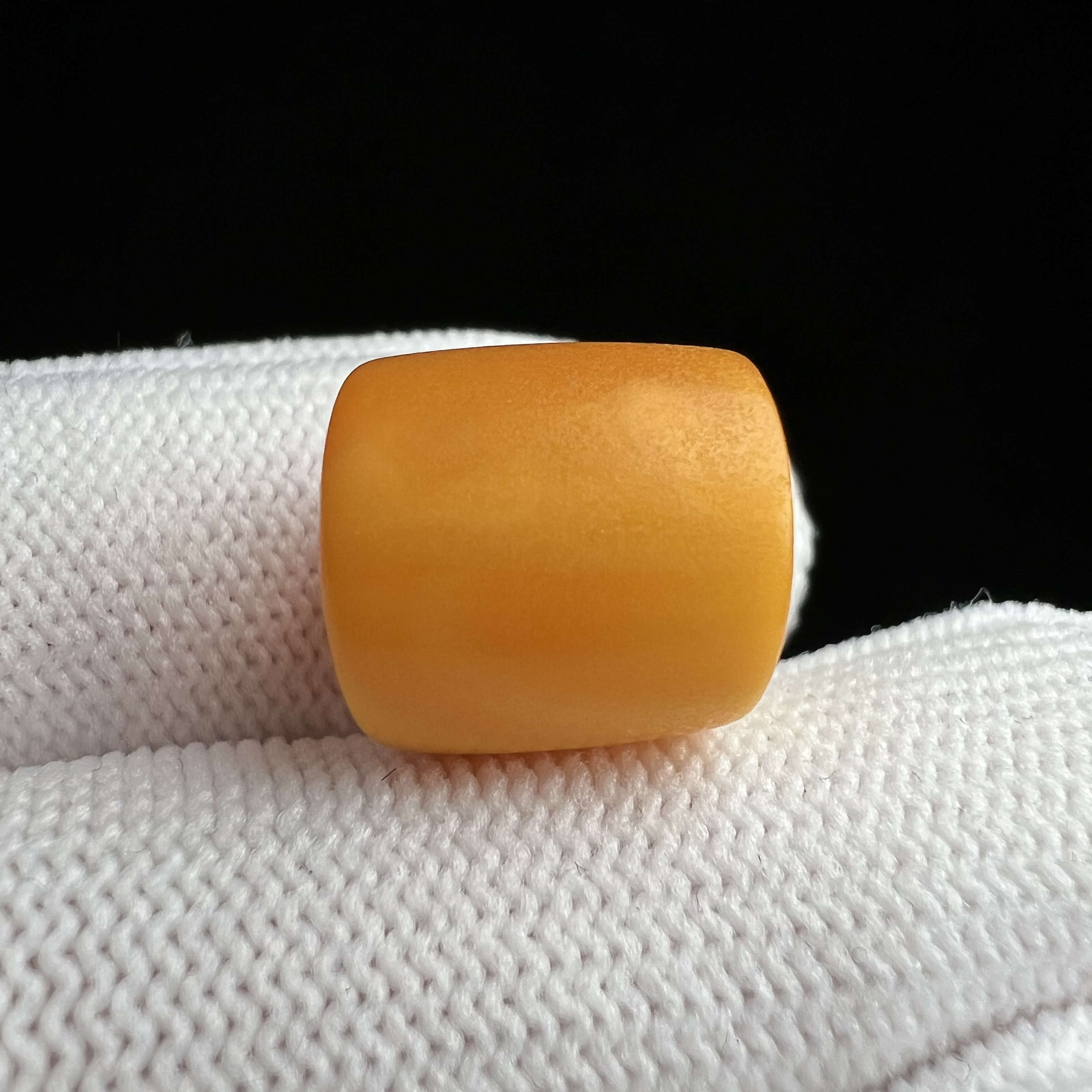 K6464【微瑕】天然原矿蜜蜡 老蜡马蹄珠12.9*12.8mm支持复检假一罚