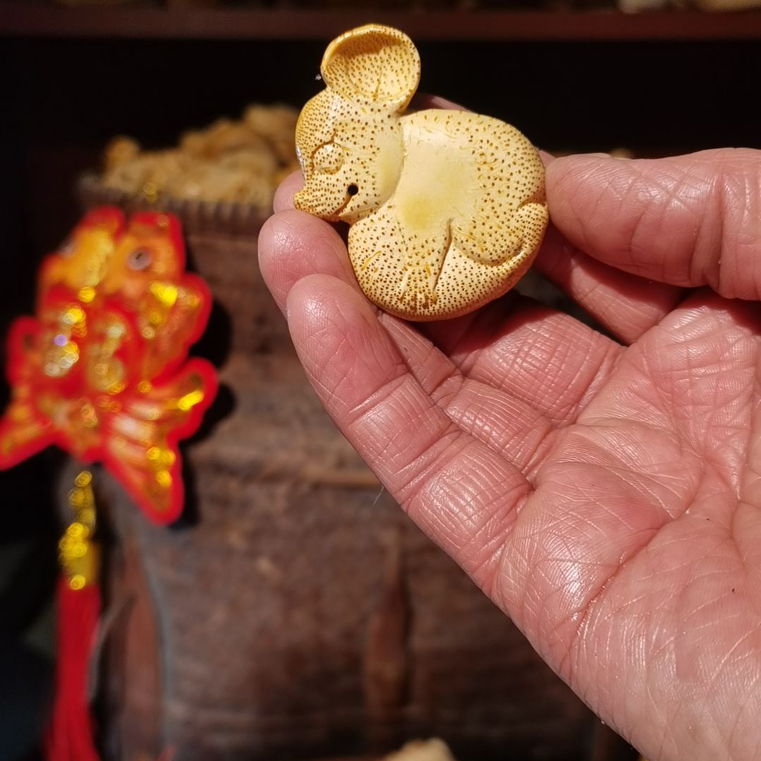 竹竹雕把件金蟾摆件配饰