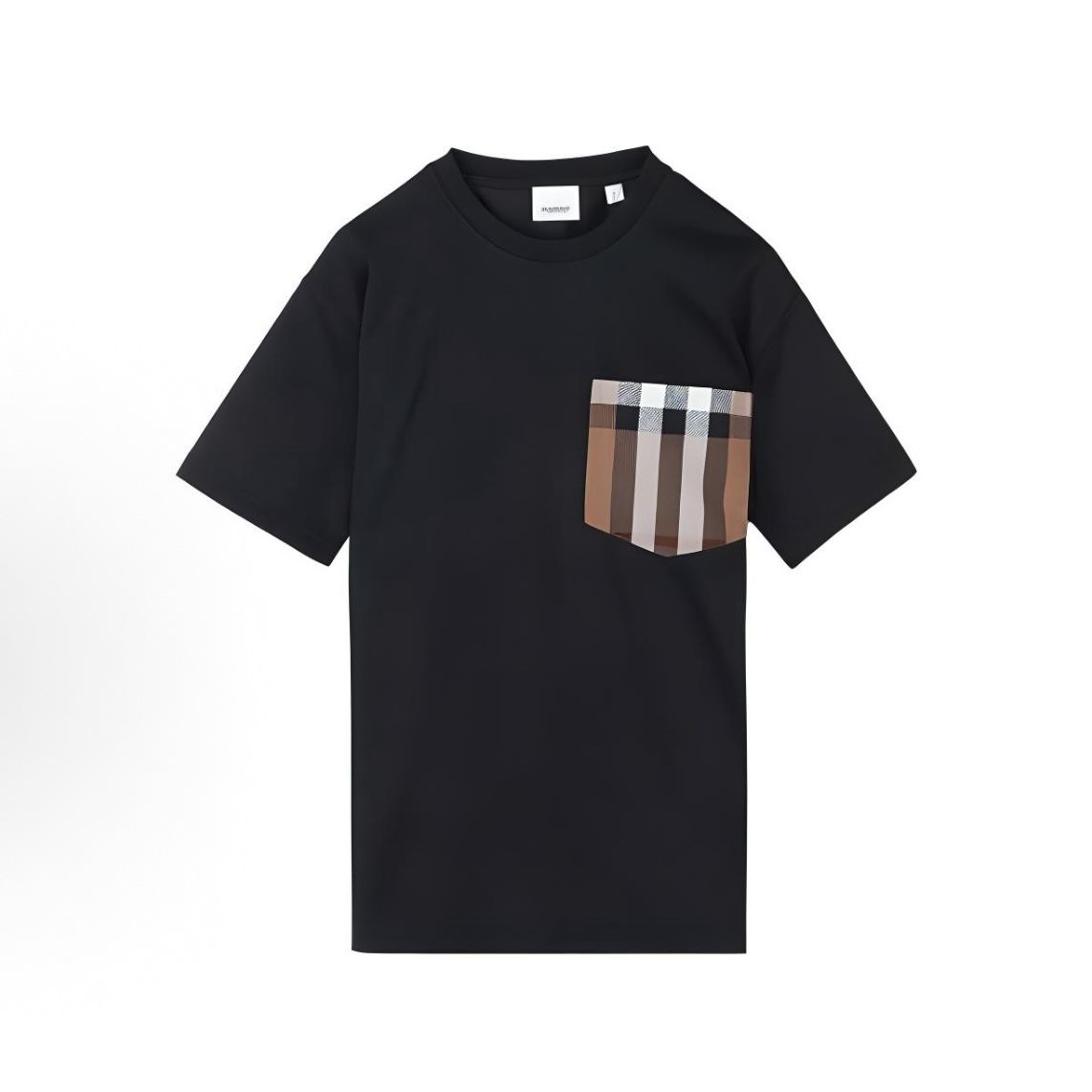 未使用 BURBERRY/博柏利  格纹口袋短袖T恤黑色 8080323 ch