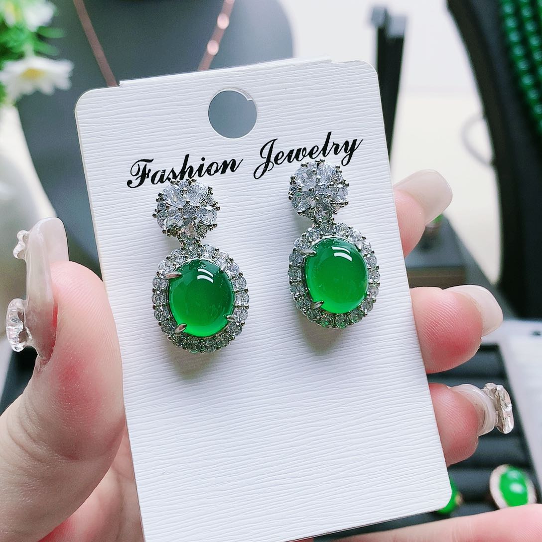 合金耳坠玛瑙/玉髓