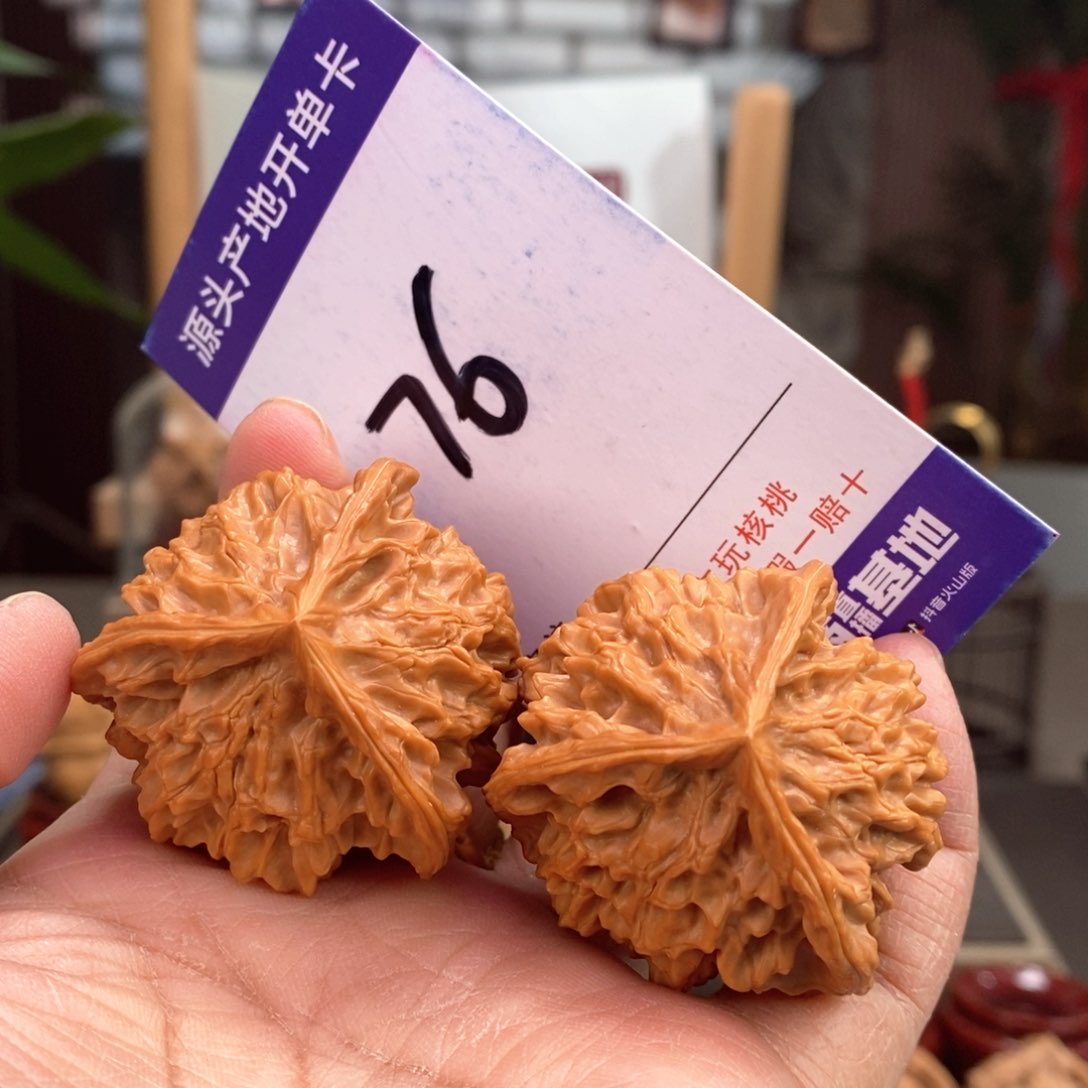 文玩核桃把件41手盘天然盘山球奔76号