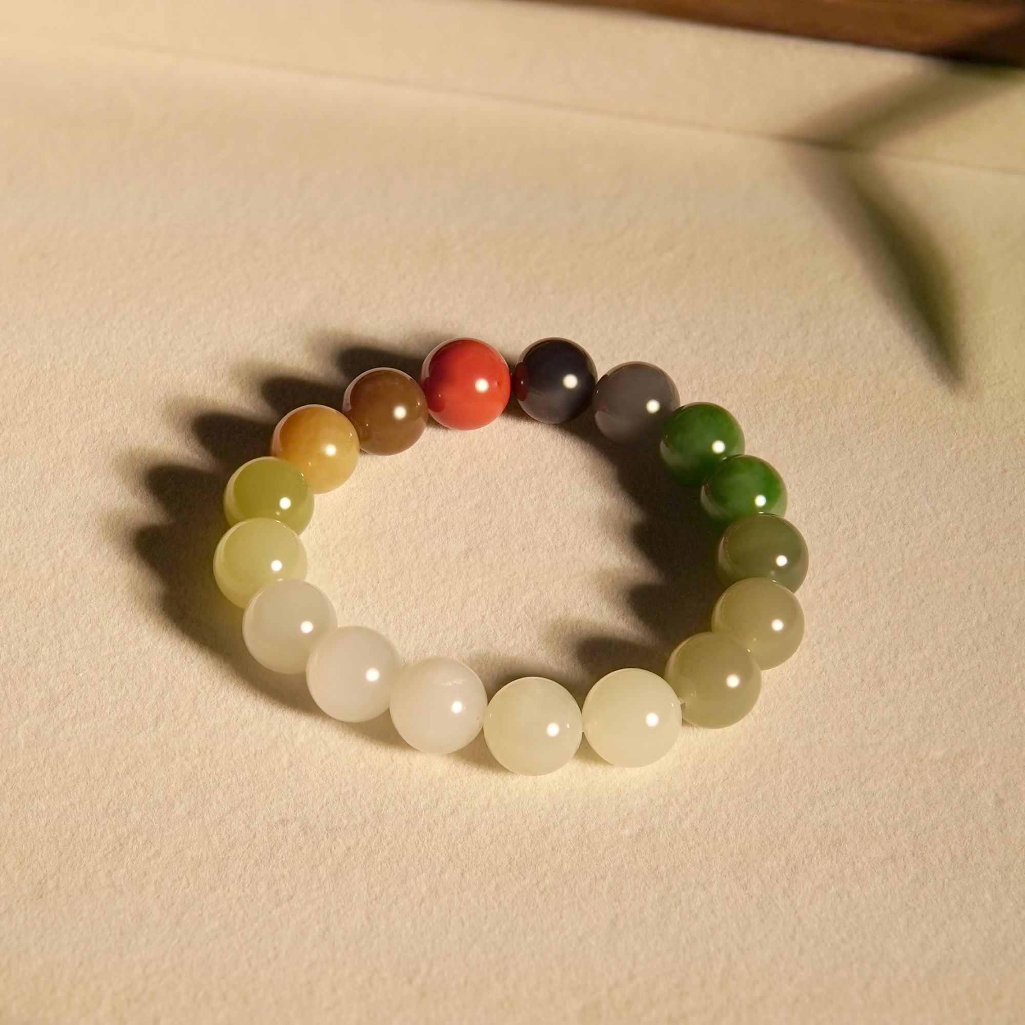 【苏禾珠宝】玉华集天然和田玉多宝南红手串 卡12 多样性发拍一发一