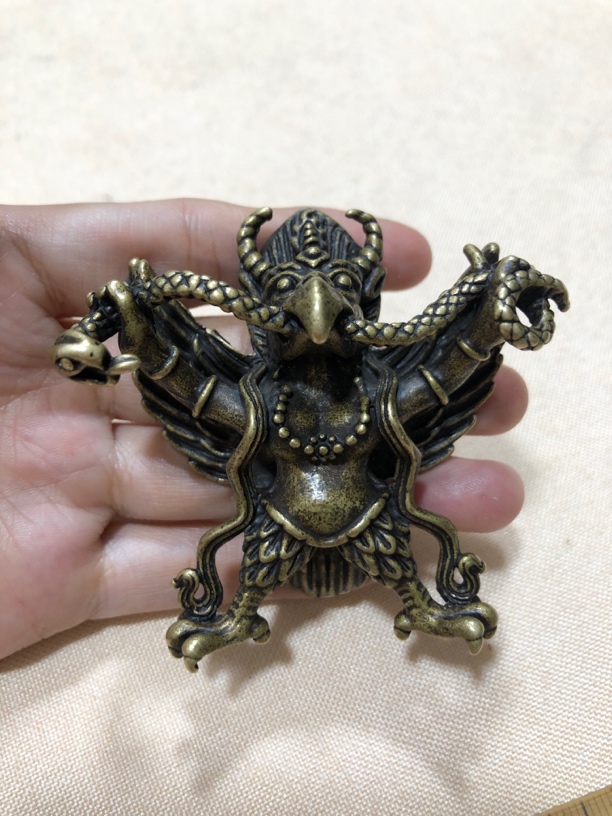 黄铜大鹏鸟摆件挂件车载摆件