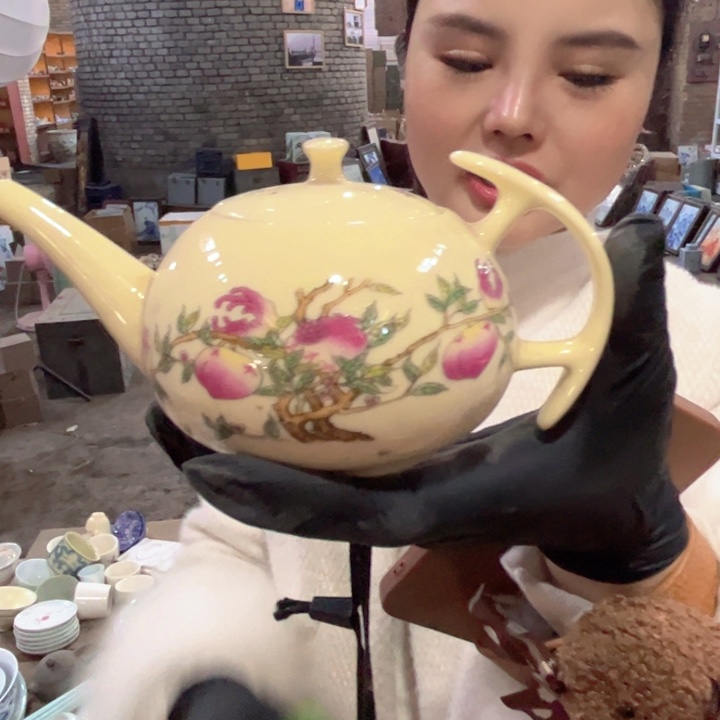 摆件陶景德镇高温瓷壶