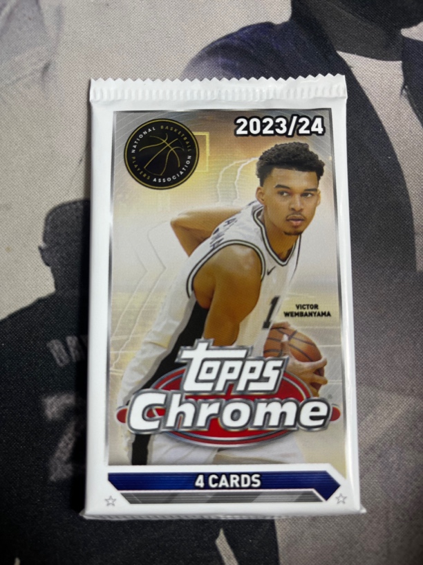 【拆盒】23-24 Topps Chrome 手雷盒 一包（下单默认代拆）