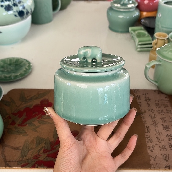 龙泉云间青瓷小米茶器