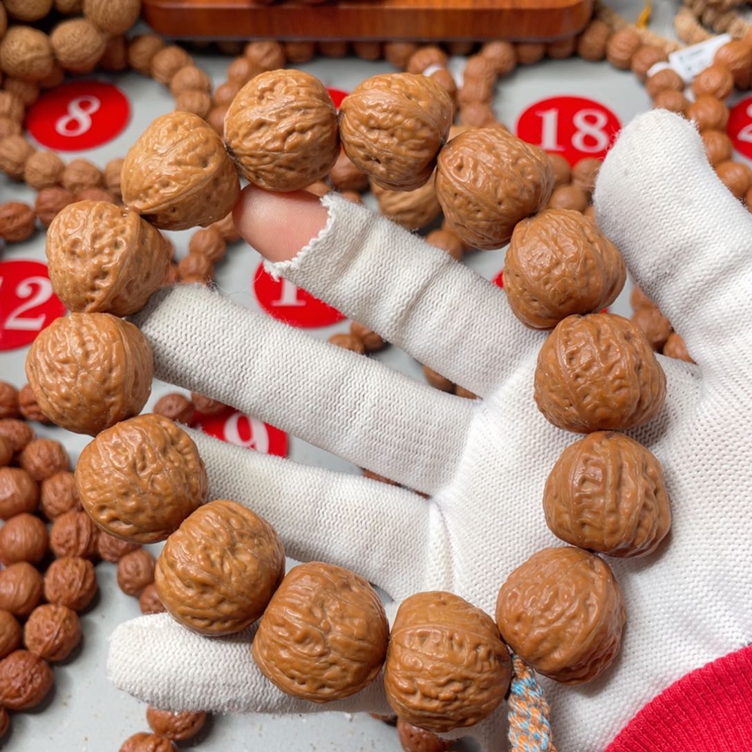 文玩核桃手串贝壳大蛤蟆24mmA24