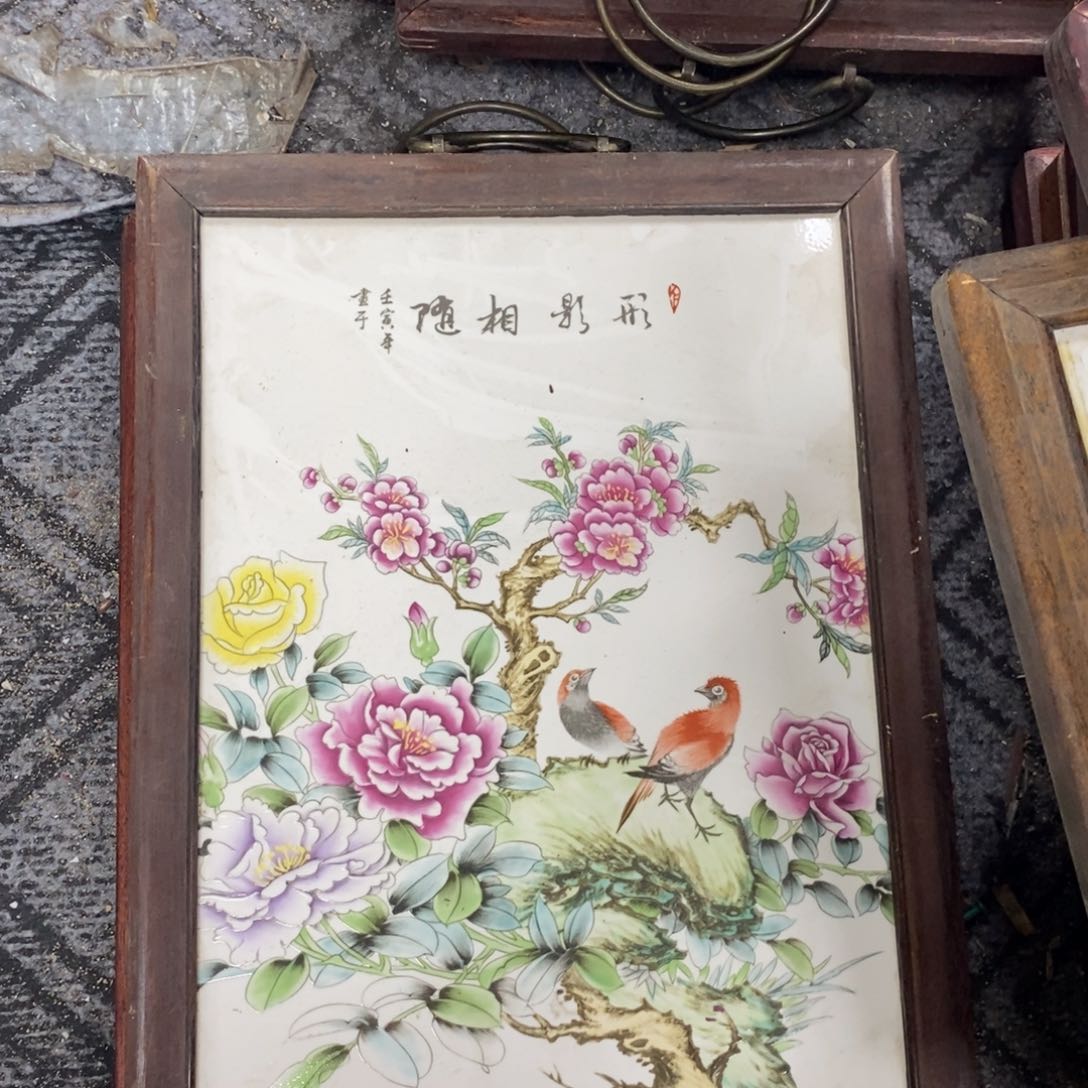 瓷片37*28*1景德镇瓷板画柴窑烧制