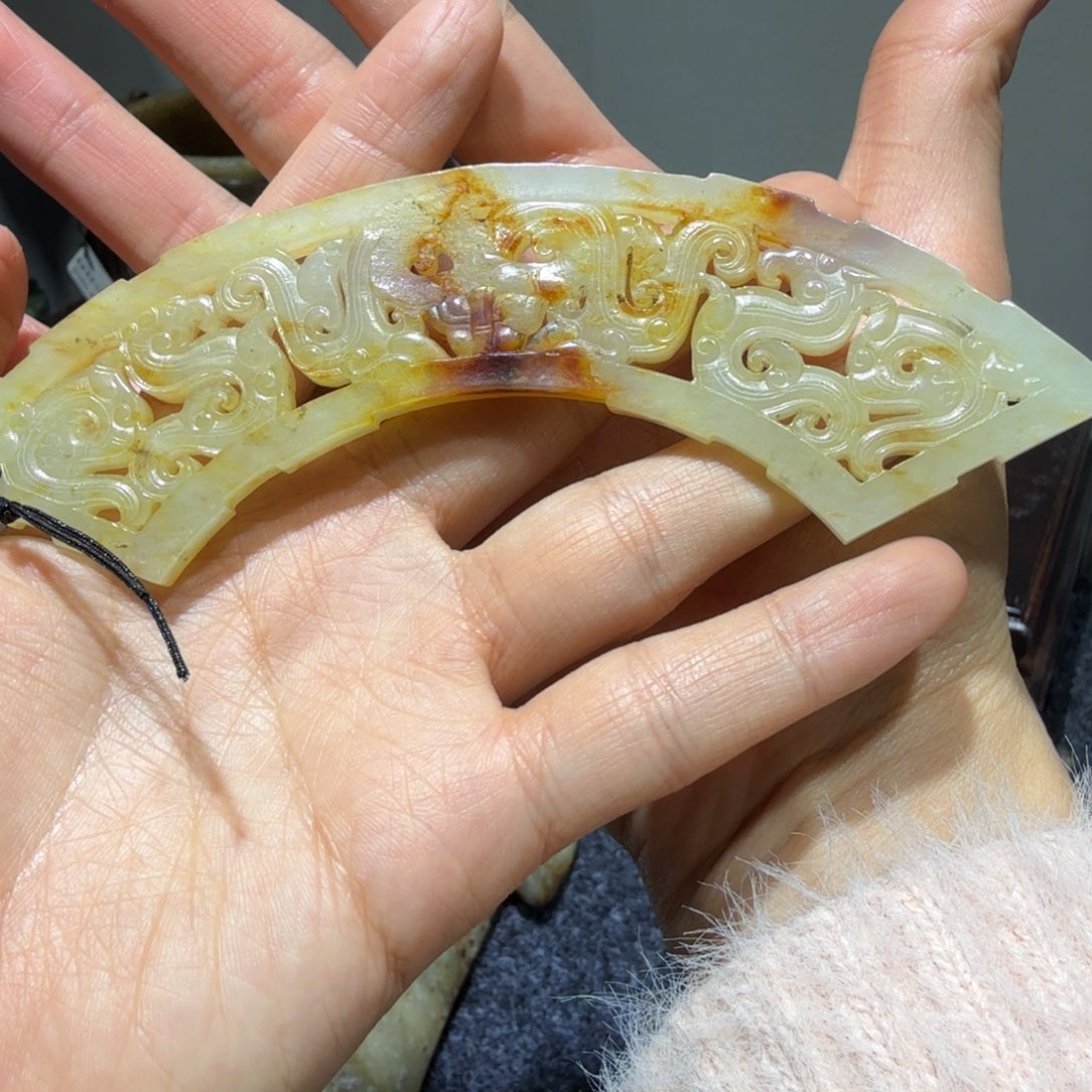 和田玉挂件未镶嵌槽**子