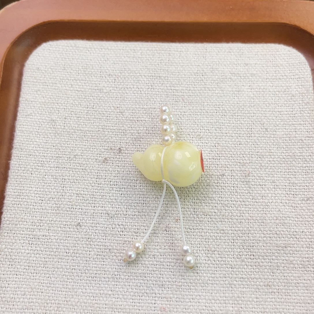 琥珀未镶嵌珠宝奇石葫芦