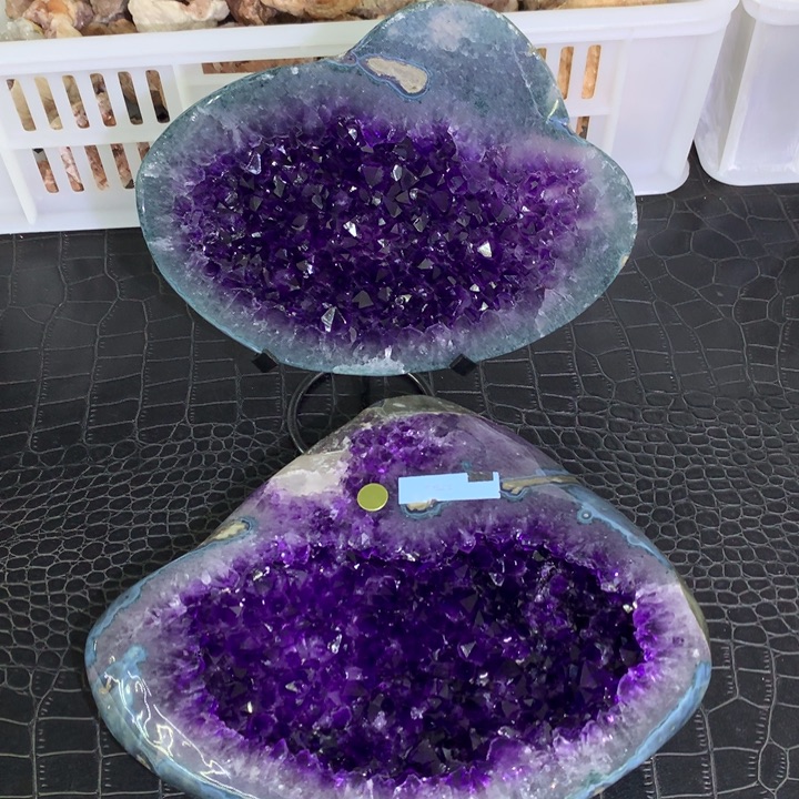 水晶乌拉圭紫晶盆未镶嵌