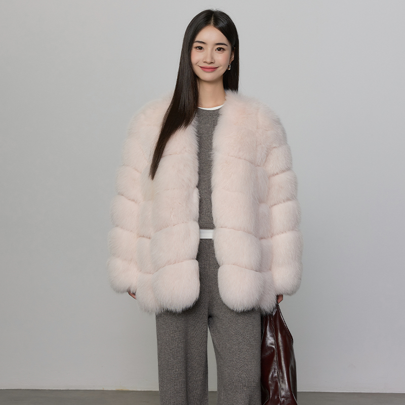 黑金夫人 2025进口整皮狐狸毛皮草外套女中长款毛毛冬季23682-6